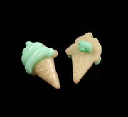 Knap "Softice". Lys turkis. 21 mm